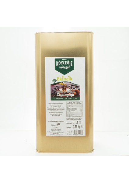 Naturel Birinci Zeytinyağı 5 Lt Teneke