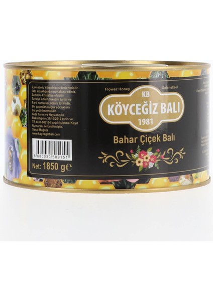 Köyceğiz Balı Bahar Çiçek Balı 1850 gr Teneke