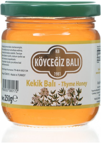 Köyceğiz Balı Kekik Balı 250 G Cam Kavanoz