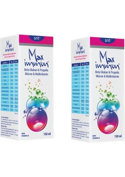 Max Immun Multivitamin Multivitamin Şurup 150 ml 2 Adet