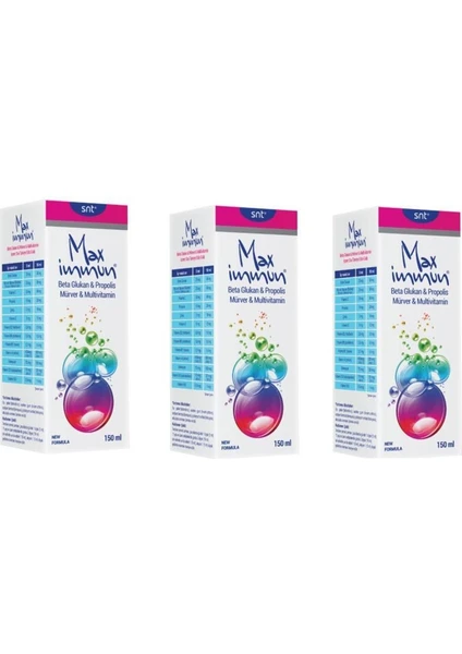 Max Immun Multivitamin Multivitamin Şurup 150 ml 3 Adet