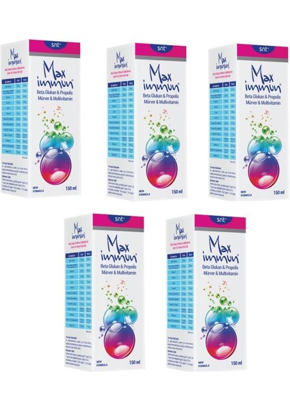 Max Immun Multivitamin Multivitamin Şurup 150 ml 5 Adet