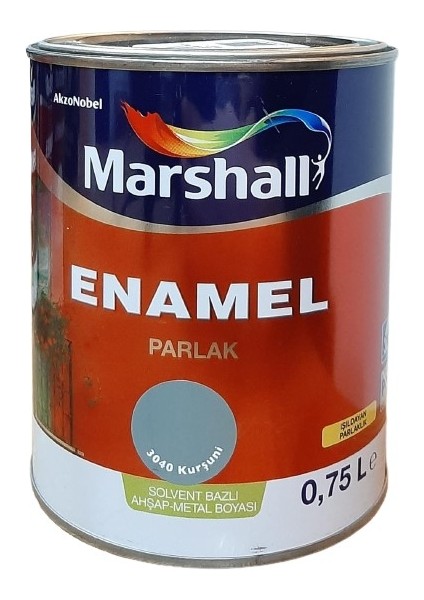 Enamel Parlak 3040 Kurşuni 0,75 Lt