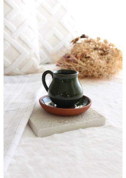 Lale Altı Kişilik Fincan ve Cezve Takımı ( Yeşil) modelleri