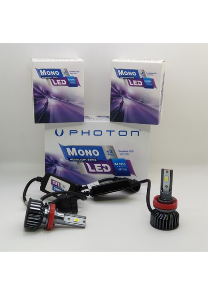 H8 LED Xenon Oto Ampulü Photon Mono 2plus Çnr Otomotiv Yedek Parça Aksesuar