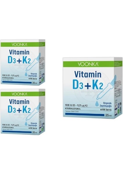Vitamin D3+K2 Damla 25 ml
