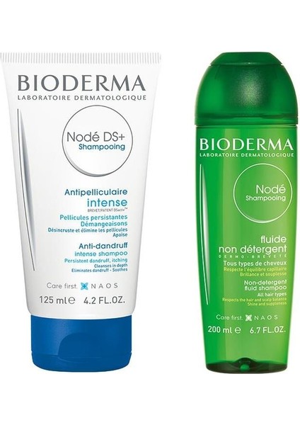Node Ds+ Shampooing 125 Ml+Bioderma Node Fluid Shampoo 200 ml