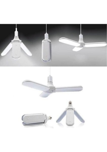 Pervane Şeklinde Katlanabilir-Açısı Ayarlanabilir 45W Beyaz LED Ampul