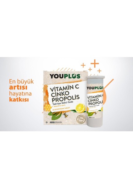 Vitamin C Çinko Propolis 20 Efervesan Tablet 5 Adet