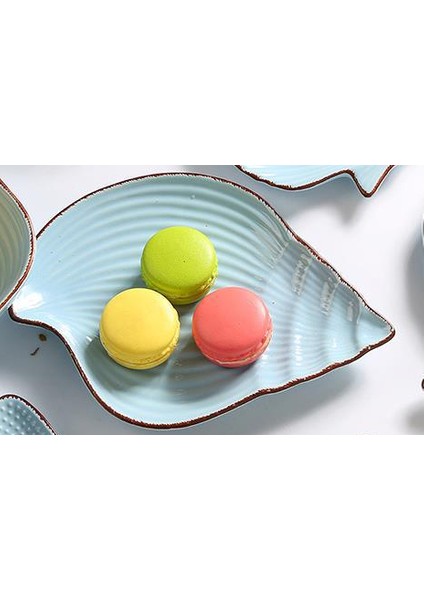 Okyanus Tarzı Seramik Plaka Sofra Kabuk Kase Mavi Porselen Yemekler Hayvan | Balık Dishbowl Mavi (Yurt Dışından) fırsatları