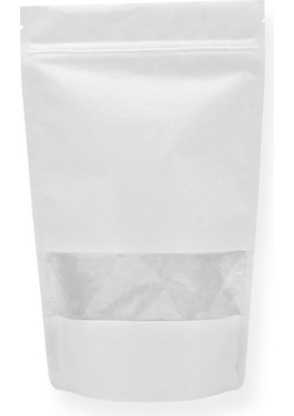 Pencereli Beyaz Kağıt Doypack (16X27) 25 Adet