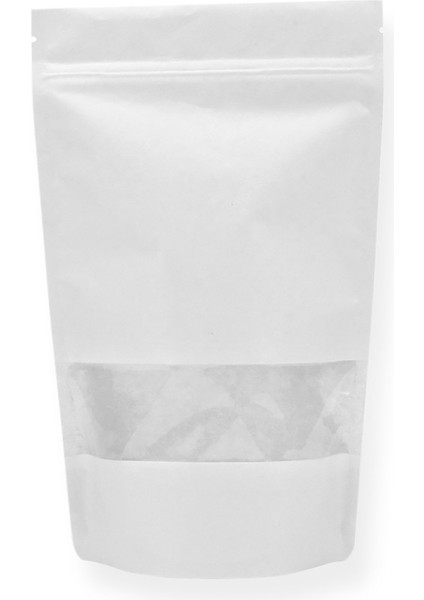 Pencereli Beyaz Kağıt Doypack (25X34) 25 Adet