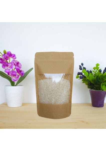 Büyük Pencereli Kağıt Doypack (13X22,5) 75 Adet