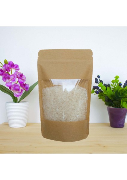 Büyük Pencereli Kağıt Doypack (16X27) 25 Adet