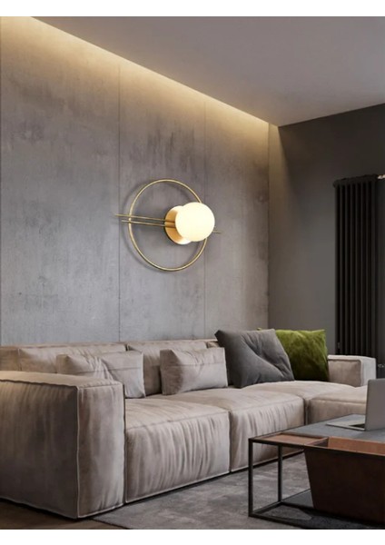 Ester Gold Modern Tasarım Kapalı Globe Camlı Aplik