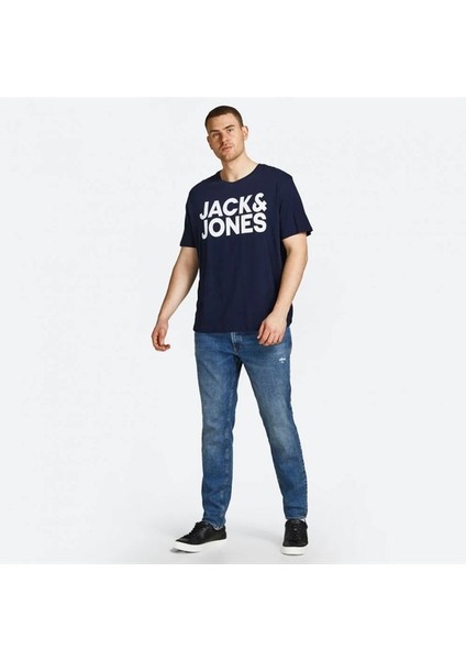 12158505 Kalın Yazı 0 Yaka Kısa Kol Tshirt Lacivert