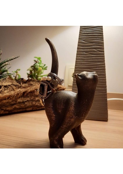 Iki Kedi Figürlü Yüzüklük