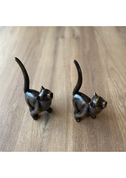 Iki Kedi Figürlü Yüzüklük modelleri