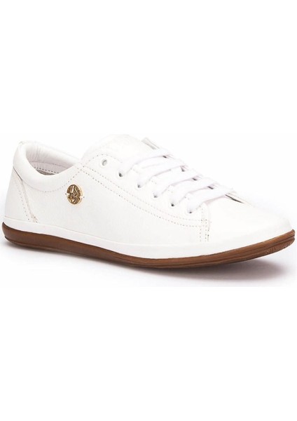 Jojo Metal Armalı Bagcıklı Hakıkı Derı Ayakkabı Beyaz
