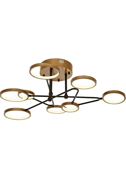 AR-60359-5BSY Siyah Boyalı Modern Avize LED Metal Pleksi 35cm