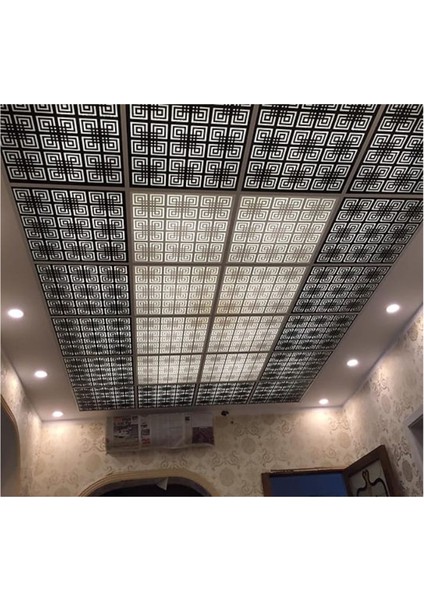 12'li Dekoratif Tavan Paneli Labirent (60X60) Siyah - Beyaz fiyatları