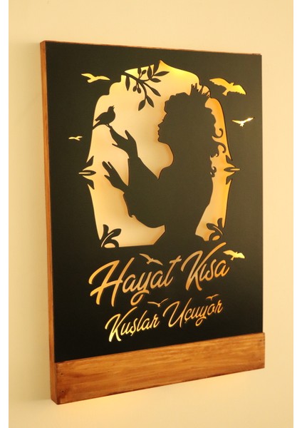 Peri Ledli Tablo Hayat Kısa Kuşlar Uçuyor Işıklı Pilli 35 x 50 fiyatları