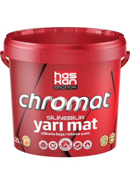 Chromat Yarı Mat Silikonlu Boya Beyaz 3 kg