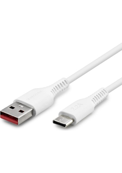 Type-C Şarj Kablosu 25CM - 2.0 A Beyaz Hızlı Şarj Powerbank ve Data Kablosu CL46