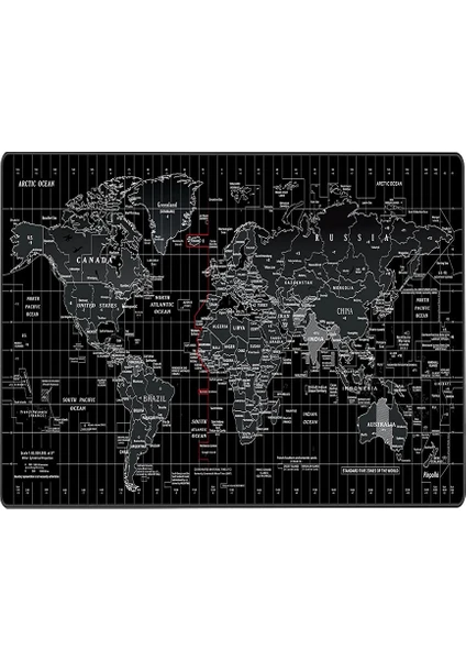 SGE TEKNOLOJİ Dünya 32X24 cm Speed Mousepad Kaymaz Taban Dikişli Oyuncu Gaming Mouse Pad