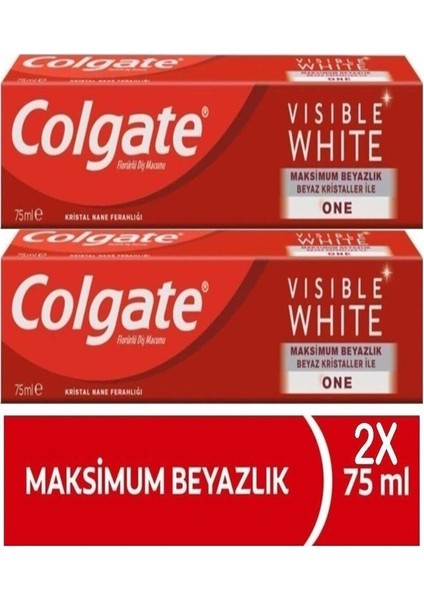 Visible White Maksimum Beyazlık Diş Macunu 75 ml x 2 Adet