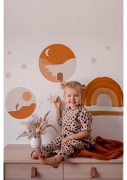 Bohem Tarzı 3'lü Çocuk Odası Sticker Seti