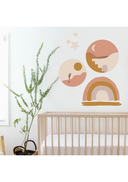 Bohem Tarzı 3'lü Çocuk Odası Sticker Seti modelleri