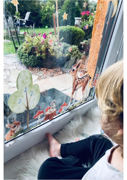 Ceylan ve Arkadaşları Çocuk Odası Cam Duvar Sticker Seti fiyatları