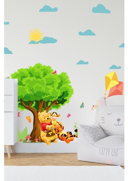 Winnie The Pooh ve Arkadaşı Ormanda Çocuk Odası Dekorasyon Sticker Seti fiyatları