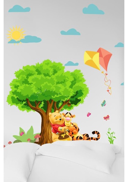 Winnie The Pooh ve Arkadaşı Ormanda Çocuk Odası Dekorasyon Sticker Seti modelleri