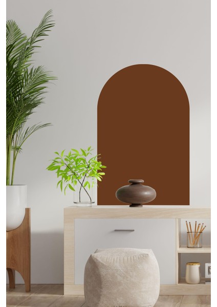Bohem Tarzı Oval Koyu Kahve Duvar Dekorasyon Sticker (60X100 Cm) fiyatları