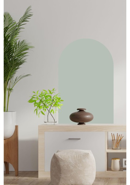 Bohem Tarzı Oval Açık Gri Duvar Dekorasyon Sticker (60X100 Cm) fiyatları