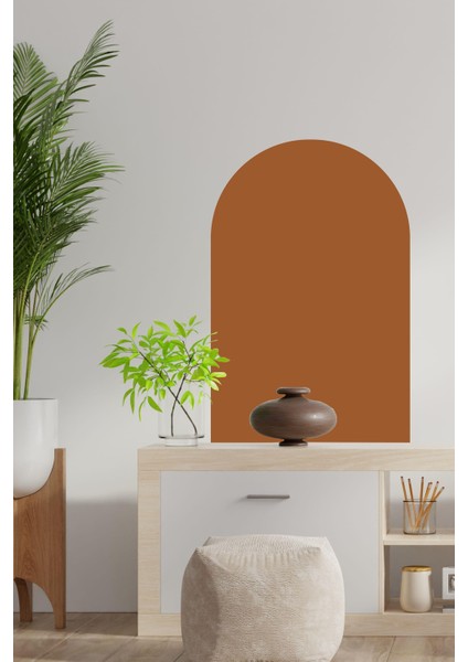 Bohem Tarzı Oval Kahverengi Duvar Dekorasyon Sticker (60X100 Cm) fiyatları