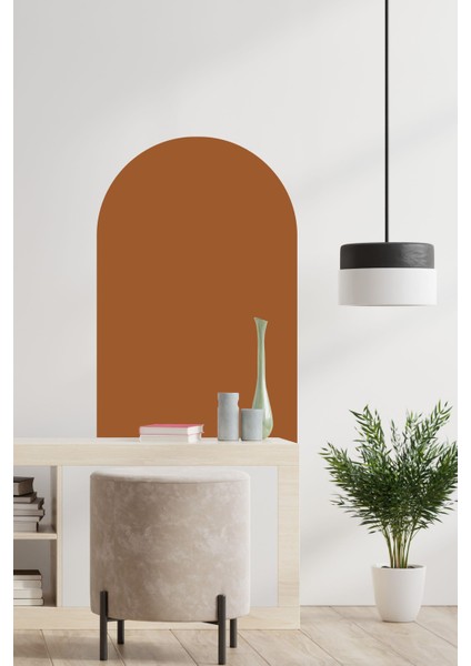 Bohem Tarzı Oval Kahverengi Duvar Dekorasyon Sticker (60X100 Cm) modelleri