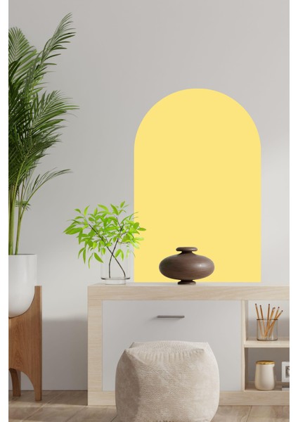 Bohem Tarzı Oval Sarı Duvar Dekorasyon Sticker (60X100 Cm) fiyatları