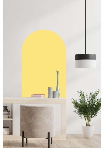 Bohem Tarzı Oval Sarı Duvar Dekorasyon Sticker (60X100 Cm) modelleri