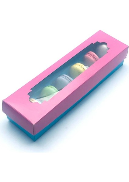 6 Lı Makaron Kutusu Seperatörlü (10 Adet)