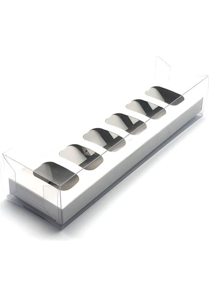 Asetatlı 6 Lı Makaron Kutusu (10 Adet)