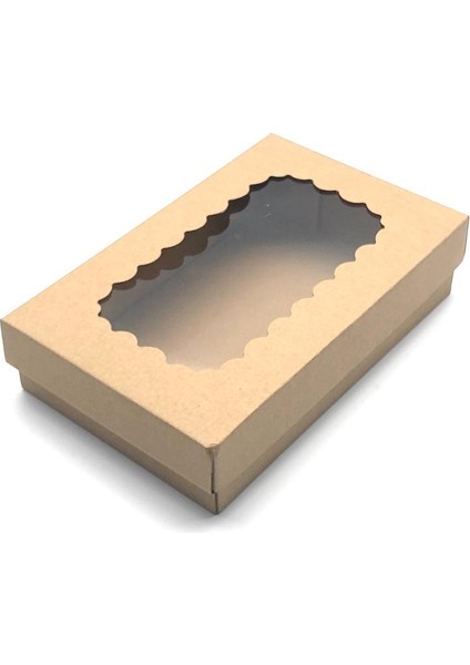 16X24X6 Kraft Pencereli Çok Amaçlı Kutu Karton Kutu (10 Adet)