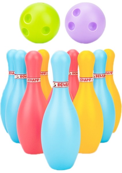 3 Takım Çocuk Plastik Bowling Oyuncak Seti, Boyut: 18Cm Renkli (Yurt Dışından)