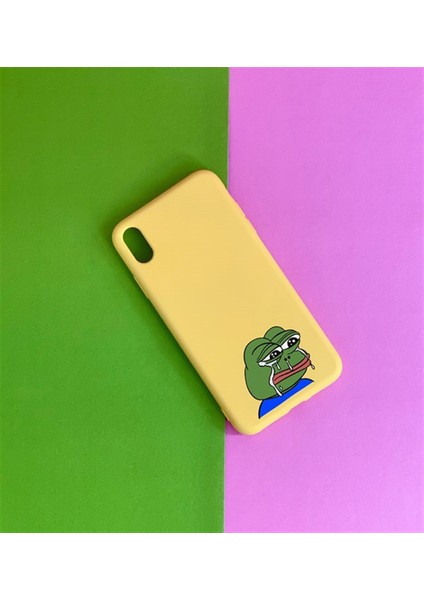 Kurbağa Pepe Tasarımlı iPhone Xs Kılıf