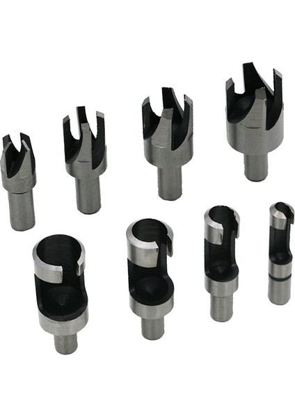 8 Adet Ahşap Fiş Kesici Kesme Aleti Matkap Ucu Seti Düz ve Konik Konik 5/8 Inç 1/2 Inç 3/8 Inç 1/4 Inç Ağaç Işleme Mantar Matkap Ucu Bıçağı modelleri