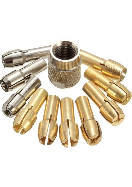10 Adet Pirinç Matkap Chuck Collet Uçları Dremel Döner Için 0.5-3.2mm 4.3mm Shank (Yurt Dışından) fırsatları