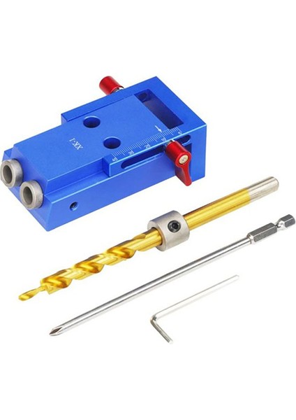 Ahşap Işleme ve Doğrama Için Mini Stil Cep Delik Jig Kit Sistemi + Adım Matkap Ucu ve Aksesuarlar Ahşap Iş Alet Seti