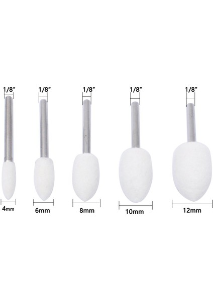 20 Adet Yün Keçe Monteli Mandrel Parlatma Parlatıcı Tekerlekler Taşlama Uçları Öğütücü Kafa Cila Izle Takı Döner Alet Aksesuarları Ataşmanı - 1/8 Inç Sap indirimleri